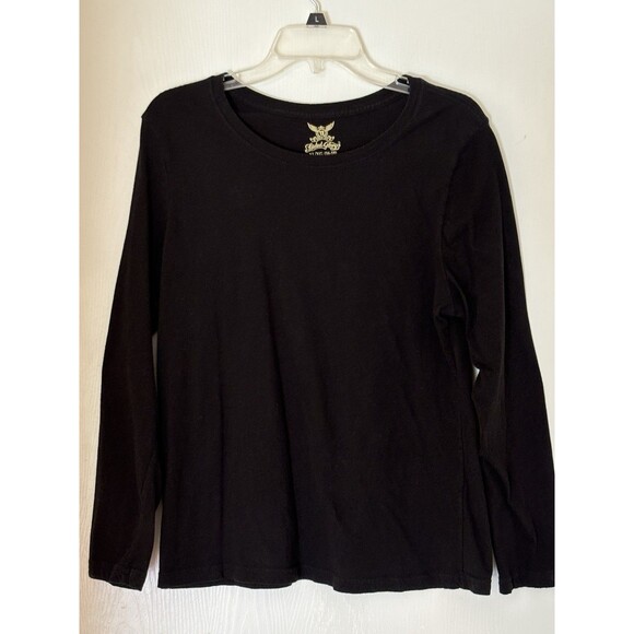 Faded Glory Black Soot Long Sleeve Women's Shirt XL 16-18 - Picture 7 of 8